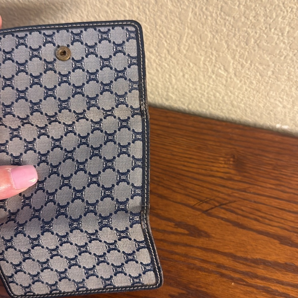 Celine Macadam Authentic Blue Canvas Keyholder Case missing key holders - Picture 6 of 14